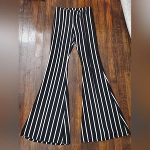 Pinstriped Flare Pants
